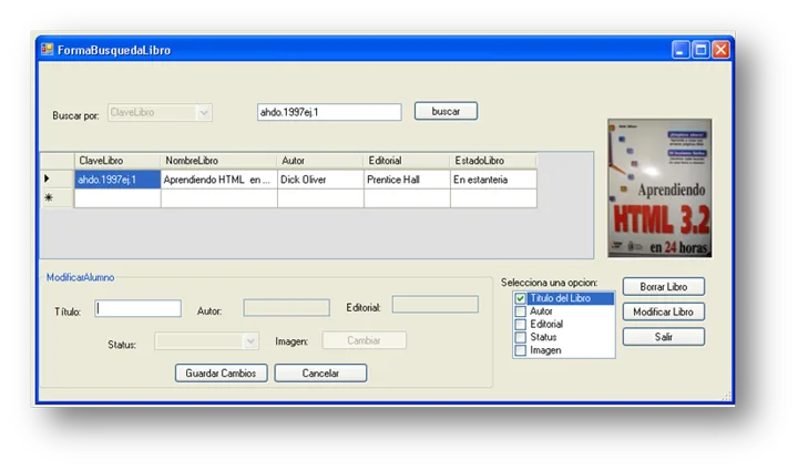 Searching the book catalogue