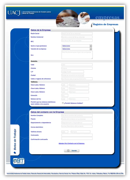 The form to publish an offer