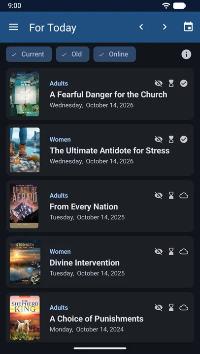 Today’s readings in dark mode