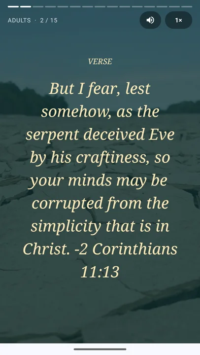 The day’s verse in the full-screen view