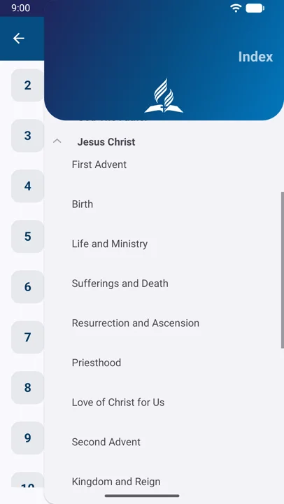 Hymns grouped by topic