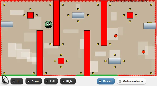 The third level: red walls in a maze