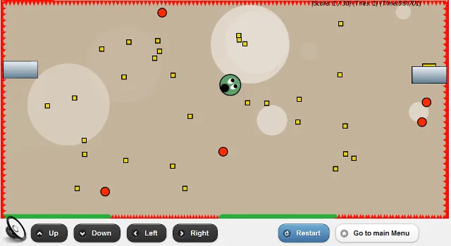 The random level, with moving balls